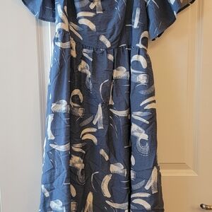 a new day Blue and White Casual Dress